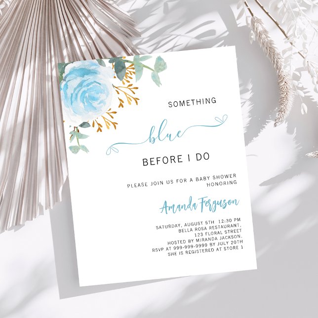 Lámina Algo azul antes de hacer ducha de novia floral (Subido por el creador)