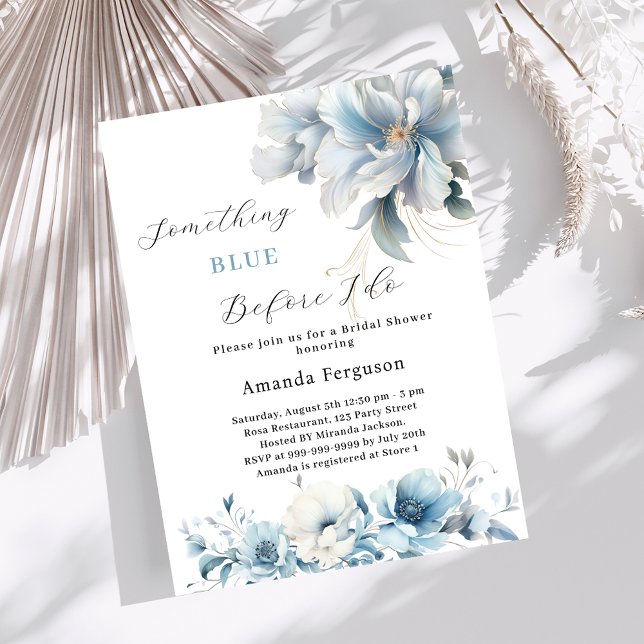 Lámina Algo azul antes de hacer ducha de novia floral (Subido por el creador)