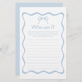 Lámina Algo Azul Bow Brilla Ducha Adivina quién juega