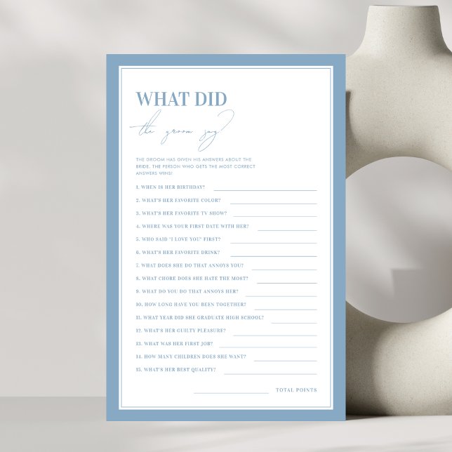 Lámina Algo azul lo que hizo el juego Groom Say (Subido por el creador)