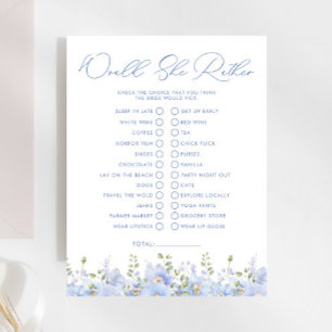 Lámina Algo Azul Prefiere Un Juego De Ducha De Novias