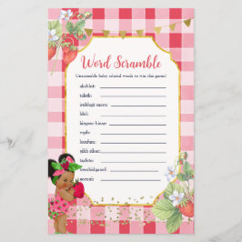 Lámina Alguien Berry Sweet Strawberry Word Scramble Game