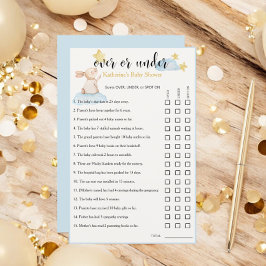 Lámina Algunos conejitos estrellan bajo un juego de adivi