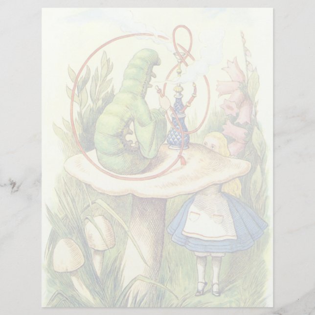 Lámina Alice se reúne con la oruga (Anverso)