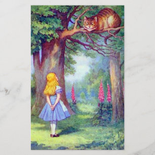 Lámina Alice y el Gato de Cheshire a todo color