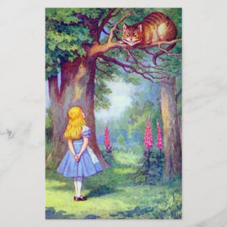 Lámina Alice y el Gato de Cheshire a todo color