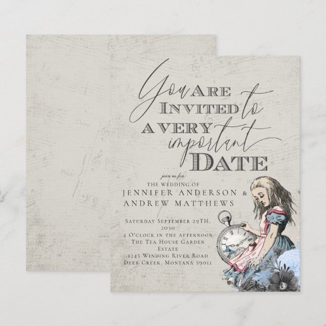 Lámina Alicia vieja en el país de las maravillas Boda (Anverso / Reverso)