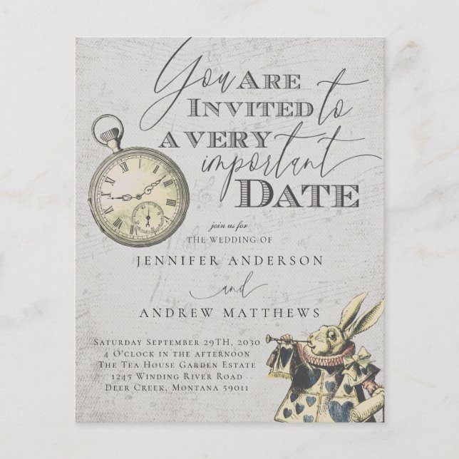 Lámina Alicia vieja en el país de las maravillas Boda (Anverso)