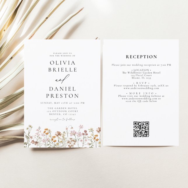Lámina All in One Wildflower QR Código Boda Jardín (Subido por el creador)