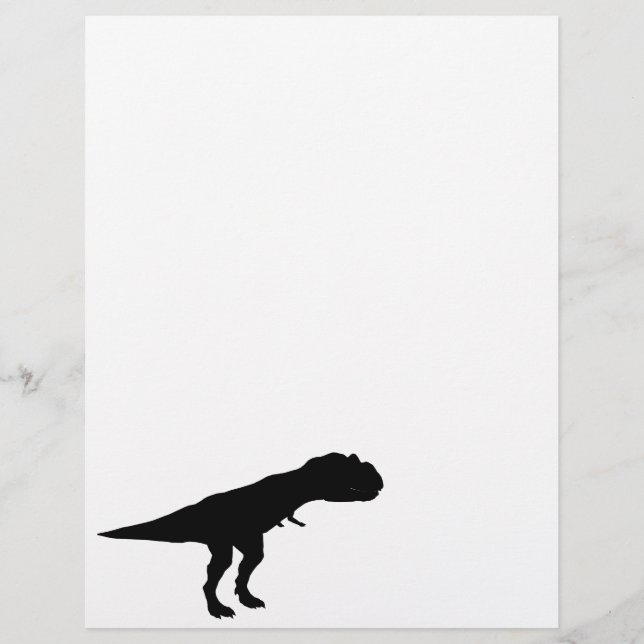 Lámina Allosaurus Silhouette (Anverso)