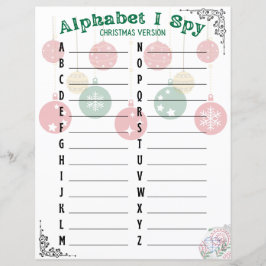 Lámina Alphabet I Spy - Versión de Navidades