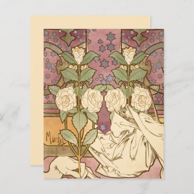 Lámina Alphonse Mucha Elegante Estrellas Art Nouveau Came (Anverso / Reverso)