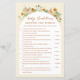 Lámina Alrededor del juego de Baby Shower floral de la pr