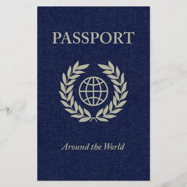 Lámina alrededor del mundo : pasaporte (Anverso)