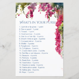 Lámina Amalfi bridal shower games whats in your purse