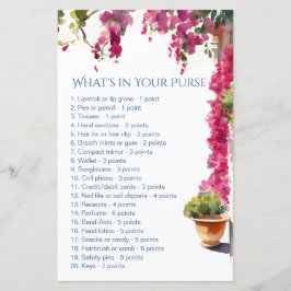 Lámina Amalfi bridal shower games whats in your purse