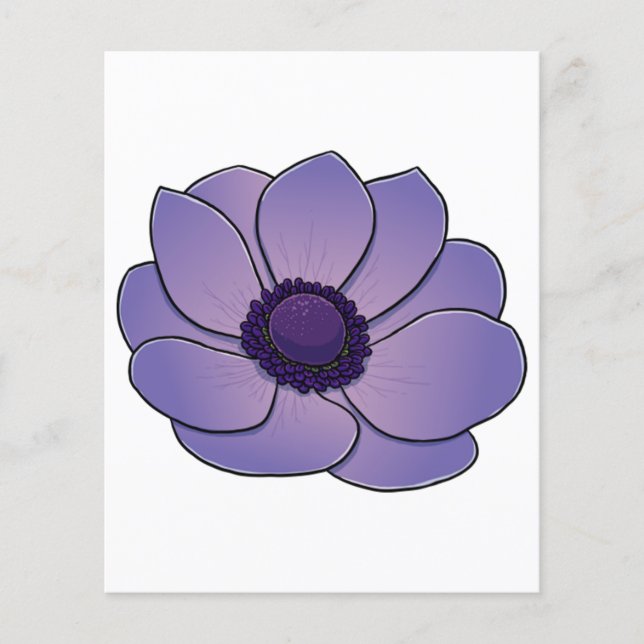 Lámina Amante de las flores de Anemone (Anverso)