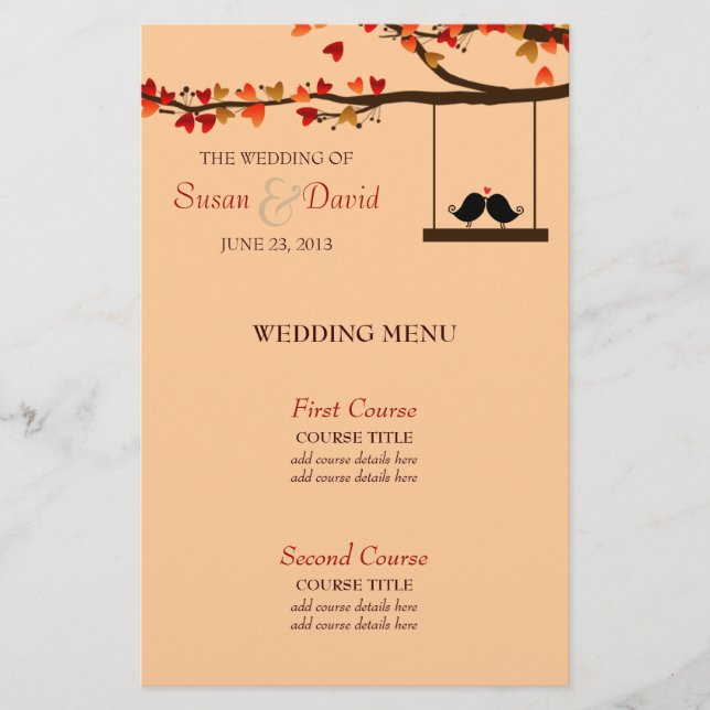 Lámina Amantes Cayendo Corazones Boda de roble (Anverso)