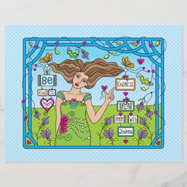 Lámina Amar a otros_Hoja de papel plana 11"x 8.5" (Anverso)