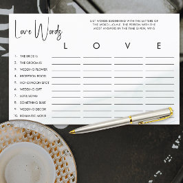 Lámina Amar Novias Ducha Juego de palabras Suave Lavado V