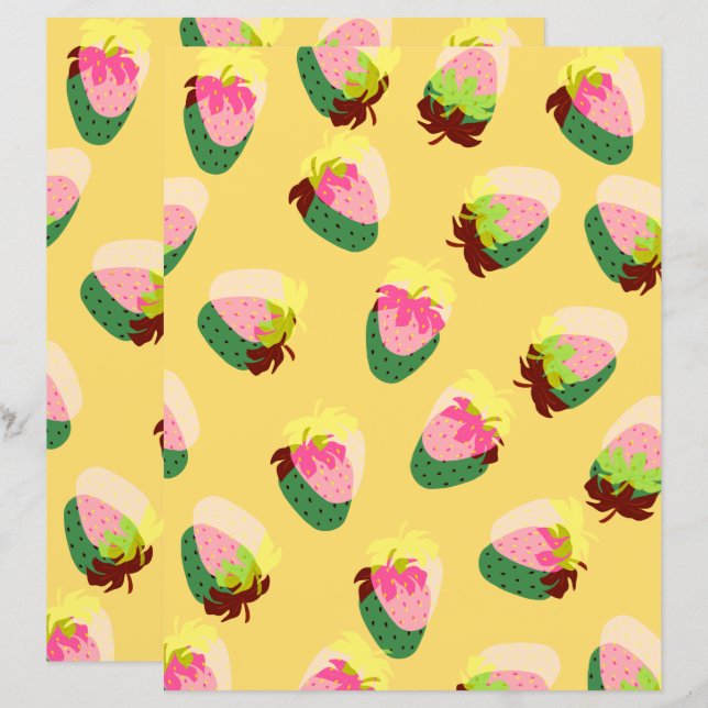 Lámina Amarillo de fresa (Anverso / Reverso)