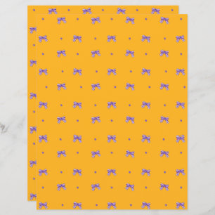 Lámina Amarillo mostaza con arcos morados y violetas