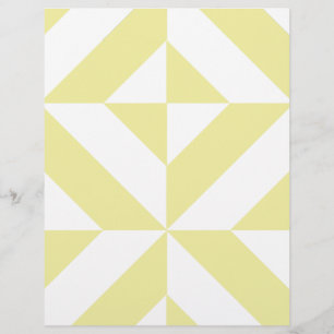 Lámina Amarillo Suave Arte Deco Geométrico