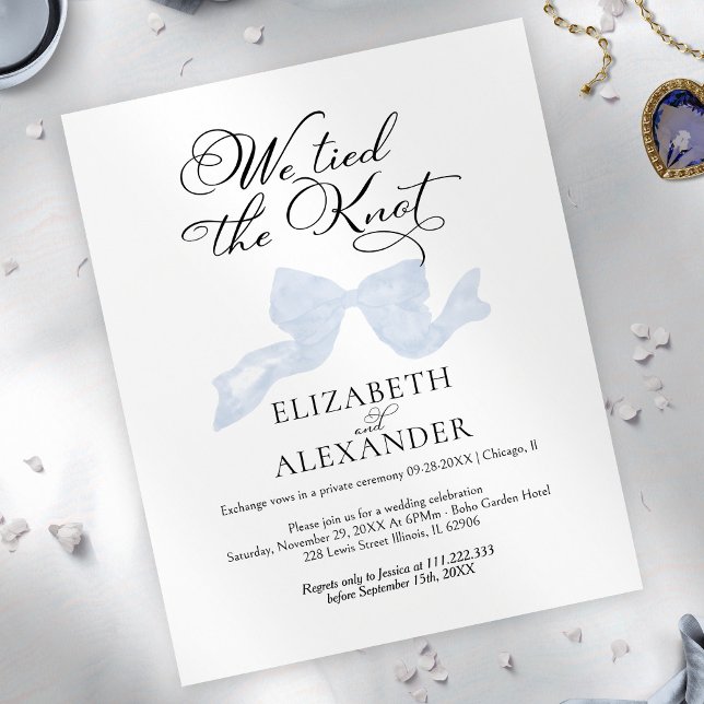 Lámina Amarramos El Nudo | Elopement Boda Blue Bow (Subido por el creador)