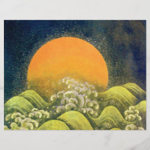 Lámina AMATERASU , SUN GODDESS , amarillo verde negro