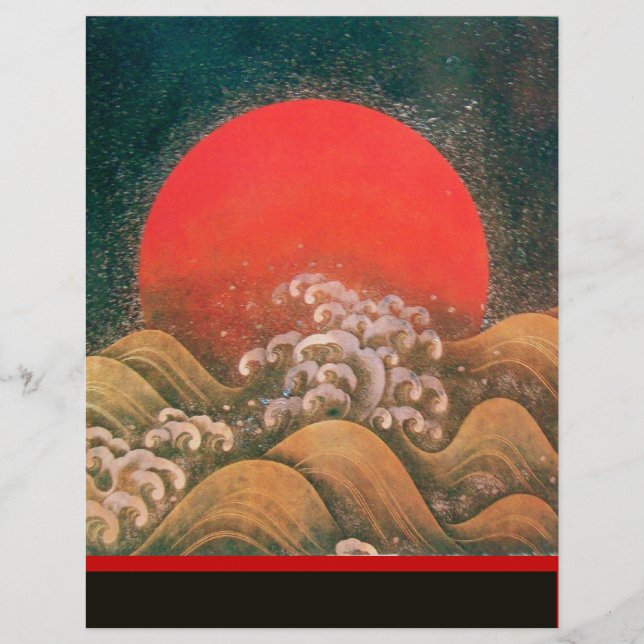 Lámina AMATERASU , SUN GODDESS , rojo marrón negro (Anverso)