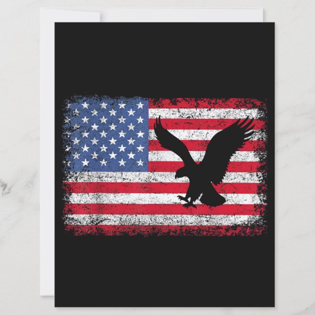 Lámina American Flag Eagle USA (Anverso)