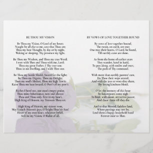 Lámina Ametist Purple Rosa Wedding Program Insertar - Com