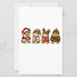 Lámina Amigos de vacaciones de rana de Navidad