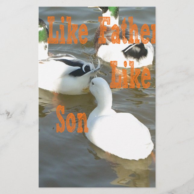 Lámina Amo a mi niño como padre como hijo (Anverso)