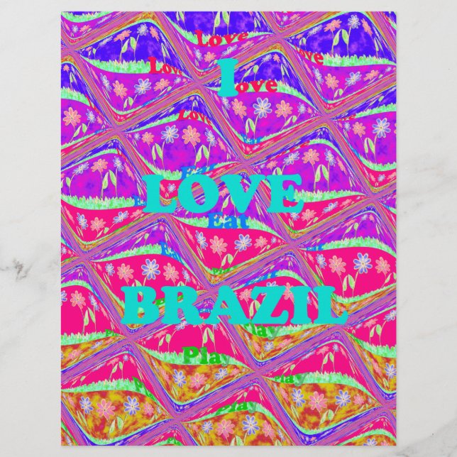 Lámina Amo Brasil: Bello Samba colores tradicionales (Anverso)