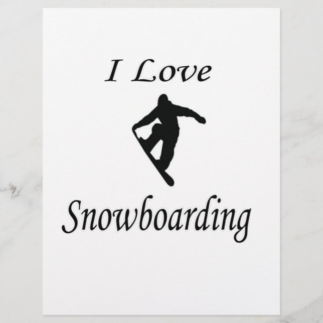 Lámina Amo El Snowboard (Anverso)
