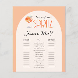 Lámina Amor a primera Spritz Adivina quién Juego de Despe