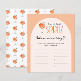 Lámina Amor a Primera Spritz Nupcial Dónde Estaban Juego
