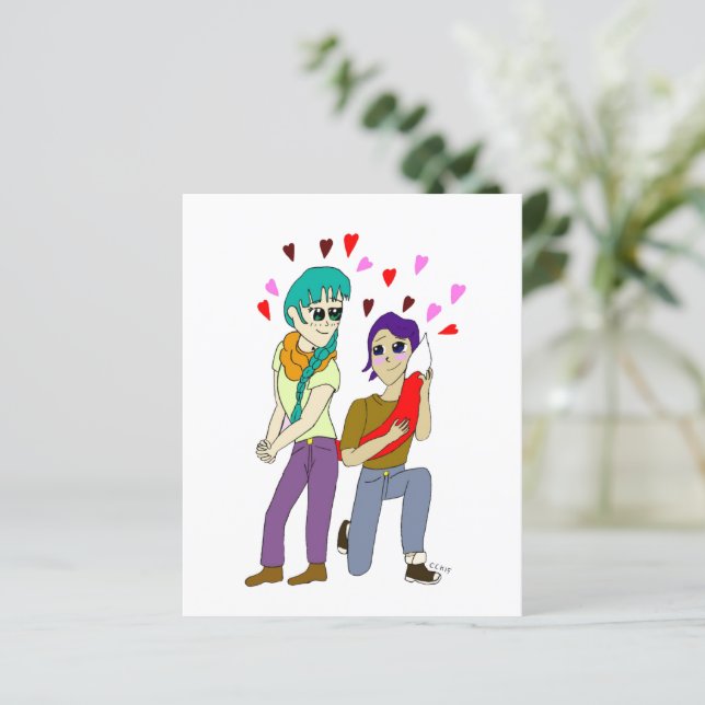 Lámina amor de cola (Anverso de pie)