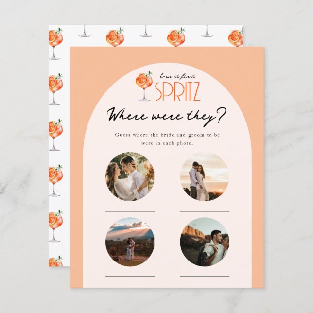 Lámina Amor en la primera novia de Spritz (Anverso / Reverso)