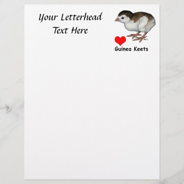 Lámina Amor Guinea Keets (Anverso)