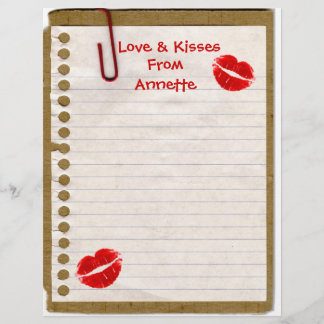 Lámina Amor y Besos De... Encabezado Lindo