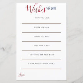 Lámina Ancla Red White Blue Deseos Náuticos para el Bebé