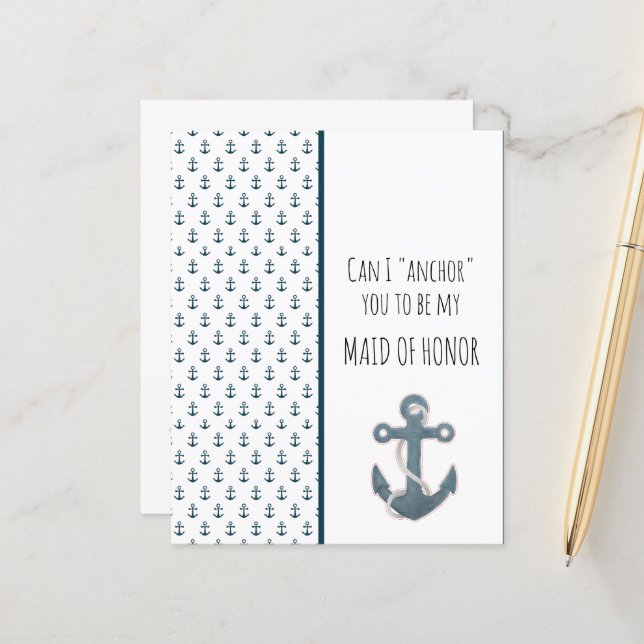 Lámina Anclaje azul serás mi empleada de honor (Anverso/Reverso In Situ)