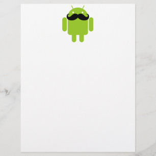 Lámina Android Robot Black Mustache Graphic
