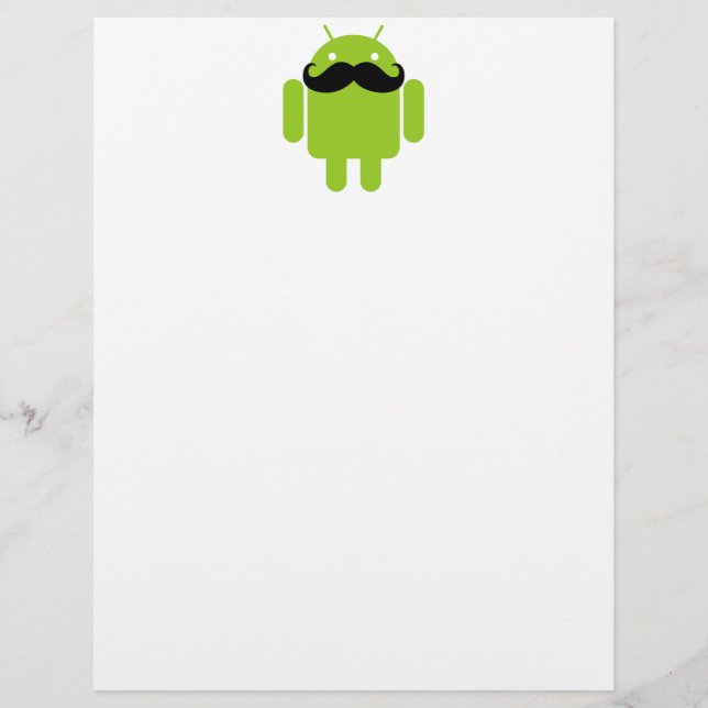 Lámina Android Robot Black Mustache Graphic (Anverso)