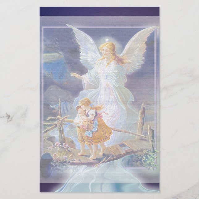 Lámina Ángel de la guarda, niños y puente (Anverso)