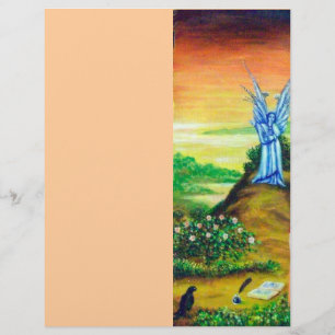 Lámina ÁNGEL DEL CREPÚSCULO rosa negro fucsia púrpura bla