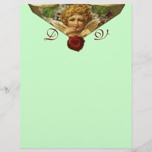 Lámina ANGEL HEART WAX SEAL Monograma Verde