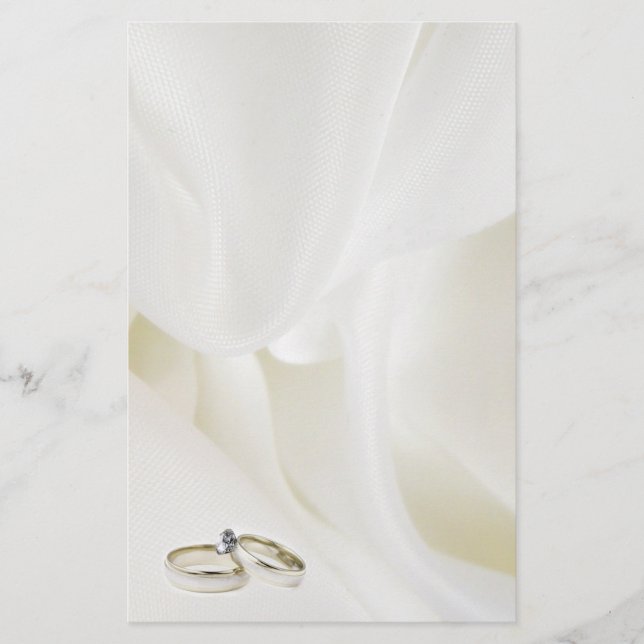 Lámina Anillos bodas sobre fondo satinado (Anverso)